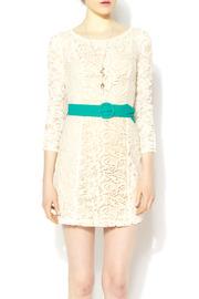  Lace Belted Dress