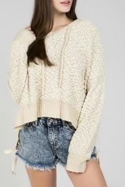  Nubby-chenille Hoodie Sweater