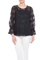  Black Embroidered Top