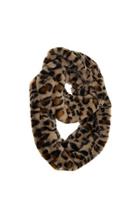  Faux Fur Infinity Leopard Scarf