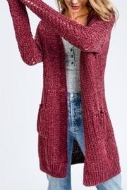  Burgundy Knit Cardigan