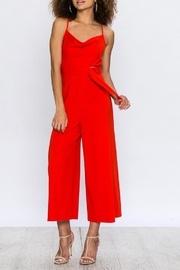  Red Sleeveless Jumpsuit