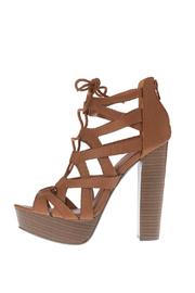  Lace Up Open Bootie