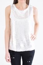  White Pailettes Top