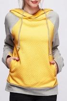  Mustard Quilted Hoodie