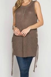  Laceup Sweater Tunic