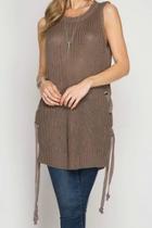  Laceup Sweater Tunic