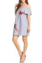  Rose Appliqué Dress