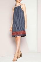  Print Embroidered Dress
