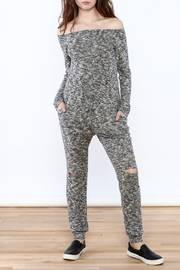  Grey Off-shoulder Jumpsuit