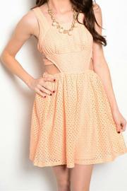  Salmon Cutout Dress