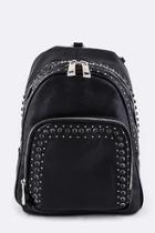  Mix Studs Leather-backpack