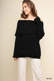  Foldover Chenille Sweater