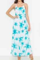  Palm-tree Print Dress