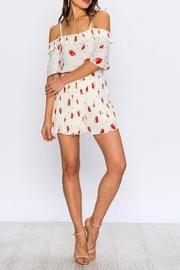  Cream Ruffle Top