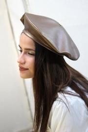  Metallic Leather Beret