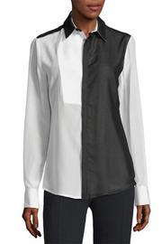  Bicolor Silk Shirt