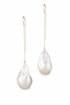  14 - Karat Gold Baroque Freshwater Pearl Threader Earrings