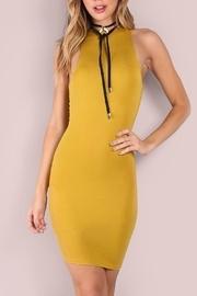  Mustard Highneck Bodycon