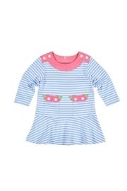 Striped Flower Knit Dress