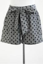  Polka-dot Belted Shorts