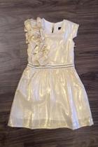  Gold Ruffle Dress