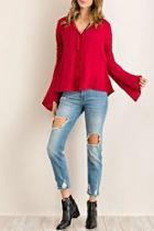  Ruffle Detail Blouse