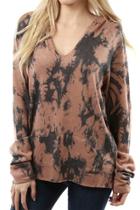  Camel Bleach Pattern Pullover