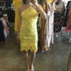  Yellow Halter Dress