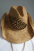 Amber Rhinestone Cowgirl-hat