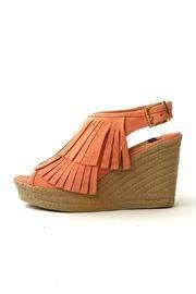  Coral Fringe Wedge