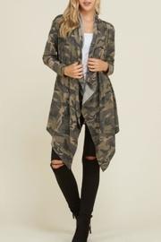  Army-print Long-sleeve Cardigan