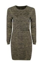 Marled Printed Sweater Dress