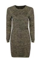  Marled Printed Sweater Dress