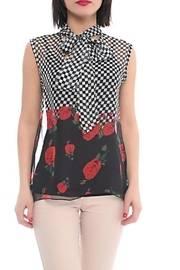  Sheer Floral Print Top
