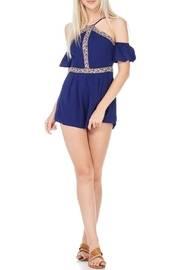  Navy Cold Shoulder Romper