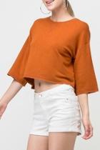  Cropped Knit Top