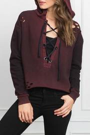  Distressed Hooded Sweatshirt