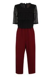  Burgundy Combo Jumpsuit
