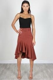  Rust Ruffle Skirt