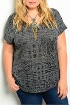  Plus-sized Charcoal Tee