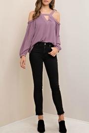  Lilac Cutout Top