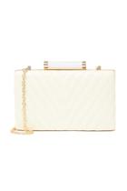  Chevron Quilted Boxy Clutch
