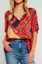  Multicolored Tapestry Blouse
