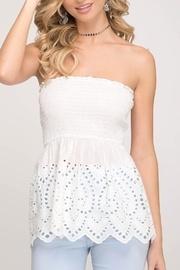  Strapless Lace Top