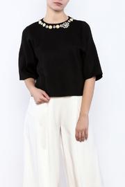  Bejeweled Neck Sweater