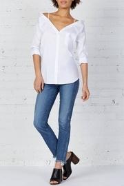  Off Shoulder Button Down