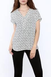  Grey Printed Boxy Top