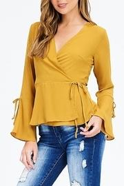  Mustard Wrap Top