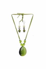  Olive Stone Necklace Set